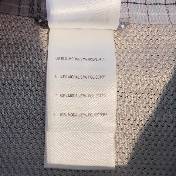 The North Face Button Shirt Men's Medium Zip Pocket "Seersucker-like" Grey Blue - Picture 10 of 13